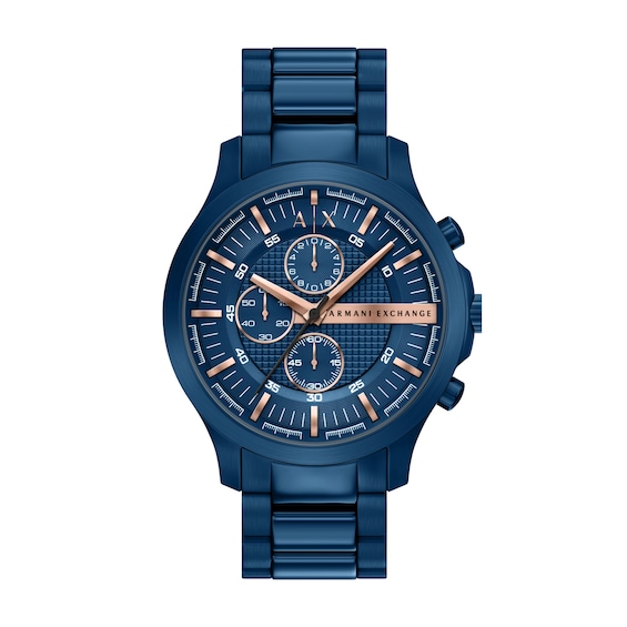 Armani Exchange Blue Stainless Steel Chronograph Watch (Model: AX2468)