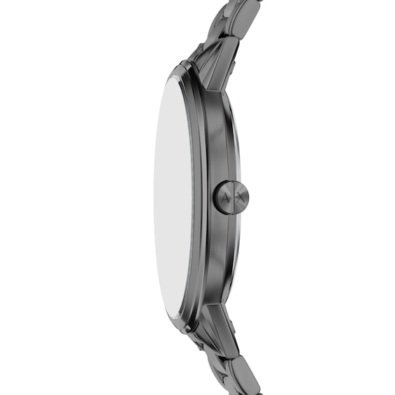 Men's Armani Exchange Gunmetal Gray IP Stainless Steel Watch Gift Set (Model: Ax7183Set)