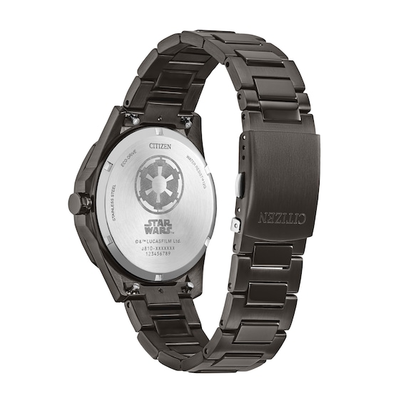 Men's Citizen Eco-Drive® Star Wars™ Imperial Battle Black IP Stainless Steel Watch (Model: Aw1857-57W)