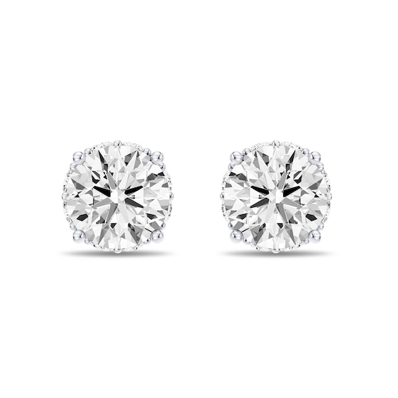Enchanted Disney Cinderella 2 CT. T.W. Lab-Grown Diamond Solitaire Earrings in Sterling Silver (F/VS2)