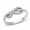 Thumbnail Image 1 of Previously Owned - 1/4 CT. T.W. Diamond Infinity Ring in 10K White Gold