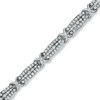 Thumbnail Image 1 of Previously Owned - 3 CT. T.W. Diamond "X" Bracelet in 10K White Gold - 7.5"