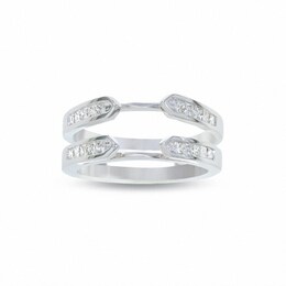 Previously Owned - 1/2 CT. T.W. Square-Cut Diamond Solitaire Enhancer in 14K White Gold