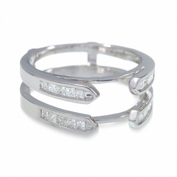 Previously Owned - 1/2 CT. T.w. Square-Cut Diamond Solitaire Enhancer in 14K White Gold