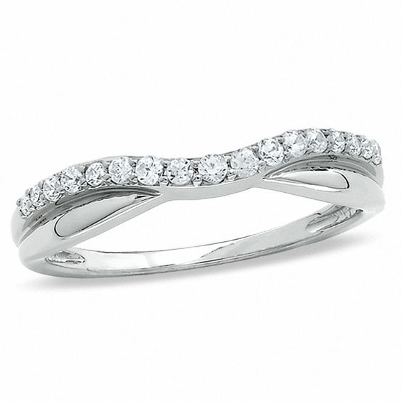 Previously Owned - 1/4 CT. T.w. Diamond Twist Contour Band in 14K White Gold