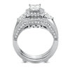 Thumbnail Image 1 of Previously Owned - 2 CT. T.W. Princess-Cut Diamond Frame Bridal Set in 14K White Gold