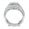 Thumbnail Image 2 of Previously Owned - 2 CT. T.W. Princess-Cut Diamond Frame Bridal Set in 14K White Gold