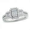 Thumbnail Image 1 of Previously Owned - 3/4 CT. T.W. Multi-Baguette Diamond Three Stone Ring in 14K White Gold