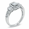 Thumbnail Image 1 of Previously Owned - 3/4 CT. T.W. Multi-Baguette Diamond Three Stone Ring in 14K White Gold