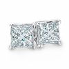 Thumbnail Image 1 of Previously Owned - 1/2 CT. T.W. Princess-Cut Celebration Diamond® Solitaire Stud Earrings in 18K White Gold