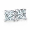 Thumbnail Image 0 of Previously Owned - 1/2 CT. T.W. Princess-Cut Celebration Diamond® Solitaire Stud Earrings in 18K White Gold