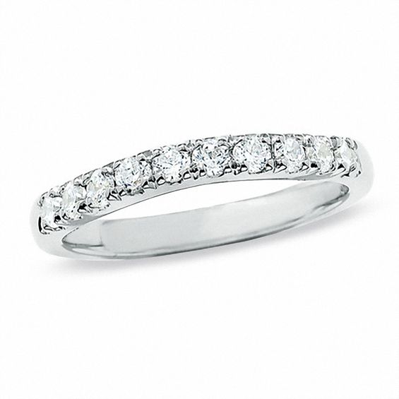 Previously Owned - 1/2 CT. T.w. Celebration Diamond® Contour Band in 18K White Gold