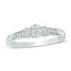 Thumbnail Image 1 of Previously Owned - 1/5 CT. T.W. Multi-Diamond Triple Flower Ring in 10K White Gold