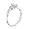 Thumbnail Image 2 of Previously Owned - 1/5 CT. T.W. Multi-Diamond Triple Flower Ring in 10K White Gold