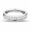 Thumbnail Image 1 of Previously Owned - 1/4 CT. T.W. Round and Baguette Diamond Channel Band in 14K White Gold