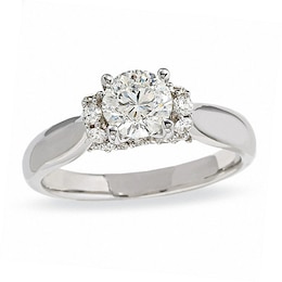 Previously Owned - Celebration Lux® 1-1/4 CT. T.W. Diamond Engagement Ring in 18K White Gold (I/SI2)