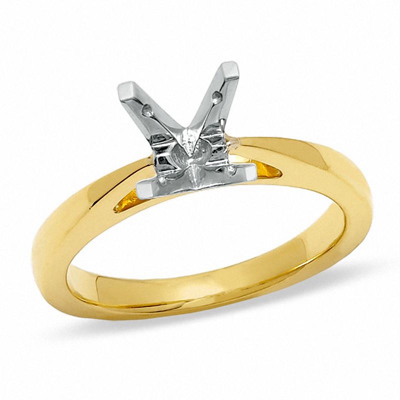 Main Image 1 of Previously Owned - 1 CT. T.W. Princess-Cut Celebration Diamond® Semi-Mount in 18K Gold