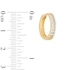 Thumbnail Image 2 of Previously Owned - 1/4 CT. T.W. Diamond Huggie Hoop Earrings in 10K Gold
