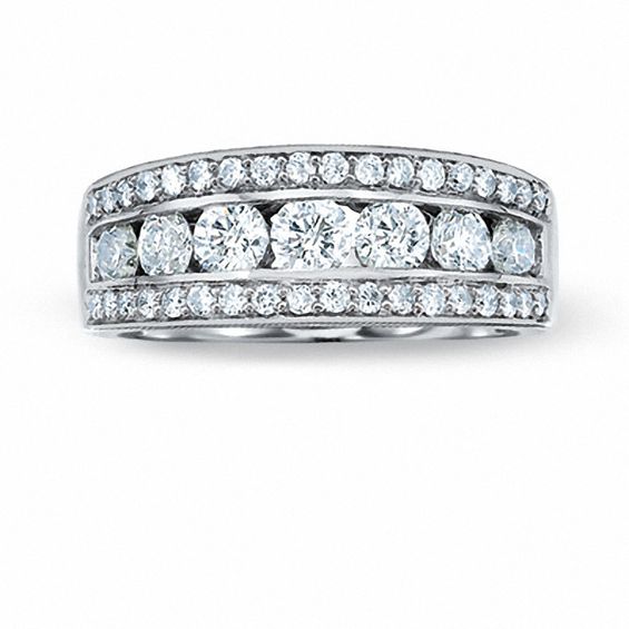 Previously Owned - 1 CT. T.w. Diamond Channel Band in 14K White Gold