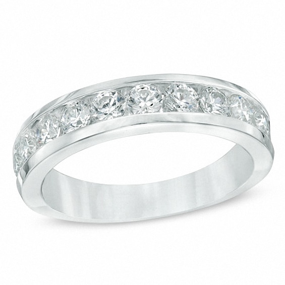 Previously Owned - 1 CT. T.w. Diamond Channel Band in 14K White Gold