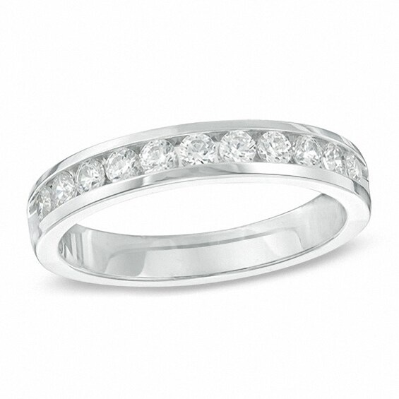 Previously Owned - 1/4 CT. T.w. Diamond Channel Band in 14K White Gold