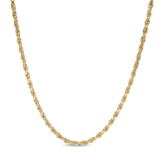 Previously Owned - 3.0mm Diamond-Cut Rope Chain Necklace in 10K Gold
