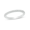 Thumbnail Image 1 of Previously Owned - 1/8 CT. T.W. Colorless Diamond Wedding Band in 18K White Gold