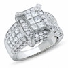 Thumbnail Image 1 of Previously Owned - 2-7/8 CT. T.W. Emerald-Shaped Multi-Diamond Ring in 14K White Gold