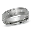 Thumbnail Image 1 of Previously Owned - Titanium Wedding Band with Diamond Accents