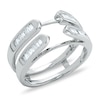 Thumbnail Image 1 of Previously Owned - 1/2 CT. T.W. Baguette Diamond Cathedral Ring Wrap in 14K White Gold