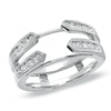 Thumbnail Image 1 of Previously Owned - 1/2 CT. T.W. Diamond Cathedral Ring Wrap in 14K White Gold
