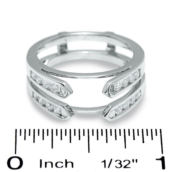 Previously Owned - 1/2 CT. T.w. Diamond Cathedral Ring Wrap in 14K White Gold