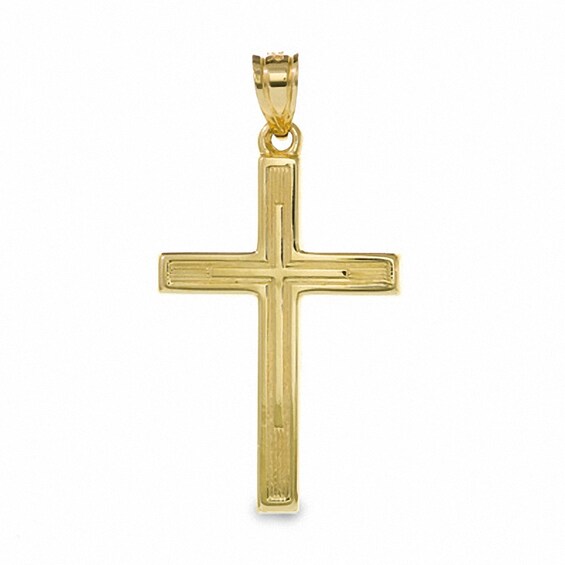 Previously Owned - Polished Cross Charm in 14K Gold