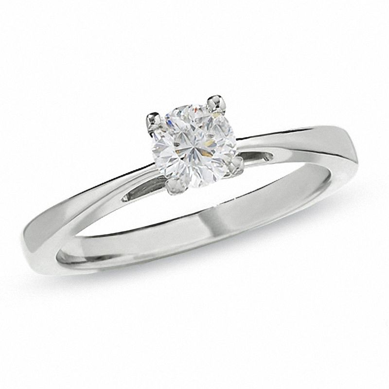 Main Image 1 of Previously Owned - 1/2 CT. Celebration Diamond® Solitaire Engagement Ring in 18K White Gold