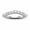 Thumbnail Image 1 of Previously Owned - 1/4 CT. T.W. Diamond Contour Wedding Band in 14K White Gold