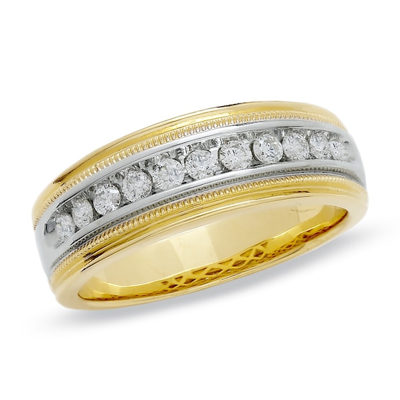 Previously Owned - 1/2 CT. T.w. Diamond Eleven Stone Ring in 14K Two-Tone Gold
