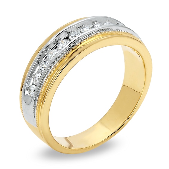 Previously Owned - 1/2 CT. T.w. Diamond Eleven Stone Ring in 14K Two-Tone Gold