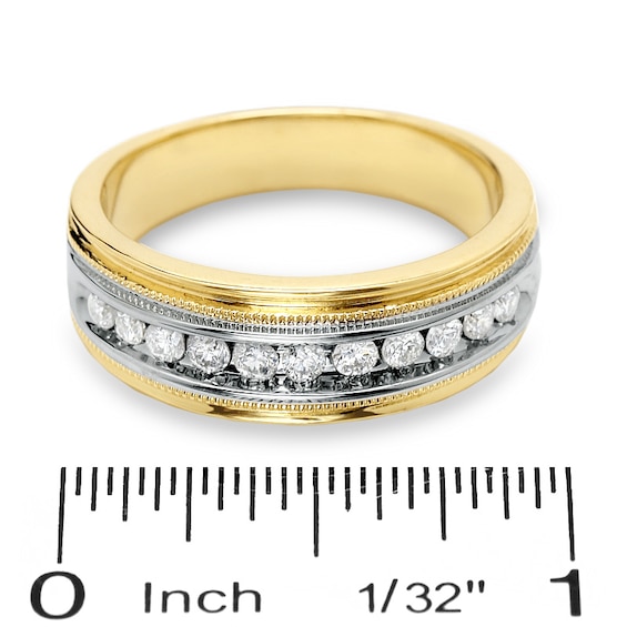 Previously Owned - 1/2 CT. T.w. Diamond Eleven Stone Ring in 14K Two-Tone Gold