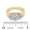 Thumbnail Image 3 of Previously Owned - 1 CTW. Invisible-Set Diamond Flower Ring in 14K Gold