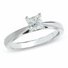 Thumbnail Image 1 of Previously Owned - 1/2 CT. Princess-Cut Celebration Diamond® Solitaire Engagement Ring in 18K White Gold