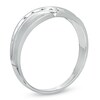 Thumbnail Image 2 of Previously Owned - Diamond Accent Slant Wedding Band in 10K White Gold