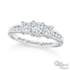 Thumbnail Image 1 of Previously Owned - 1/2 CT. T.W. Princess-Cut Diamond Past Present Future® Ring in 14K White Gold
