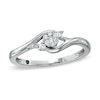 Thumbnail Image 1 of Previously Owned - Cherished Promise Collection™ 1/10 CT. T.W. Composite Diamond Flower Promise Ring in 10K White Gold