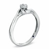 Thumbnail Image 2 of Previously Owned - Cherished Promise Collection™ 1/10 CT. T.W. Composite Diamond Flower Promise Ring in 10K White Gold