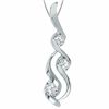 Thumbnail Image 1 of Previously Owned - Sirena™ 1/10 CT. T.W. Diamond Three Stone Pendant in 14K White Gold