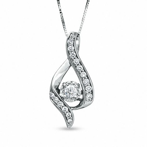 Previously Owned - Sirena™ 3/8 CT. T.w. Diamond Illusion Pendant in 14K White Gold