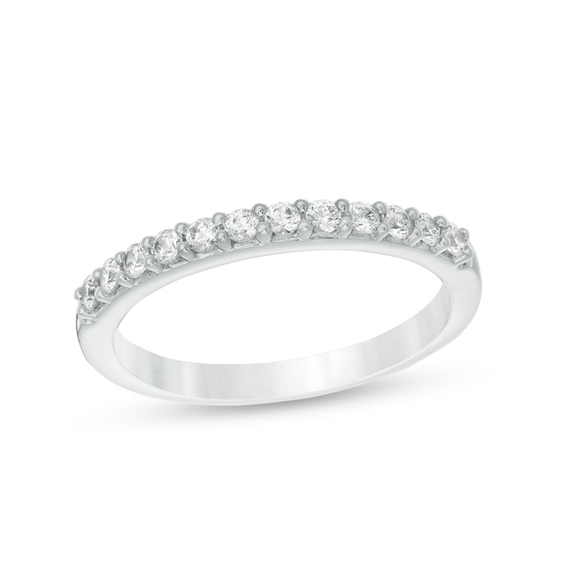 Main Image 1 of Previously Owned - 1/3 CT. T.W. Colorless Diamond Wedding Band in 18K White Gold