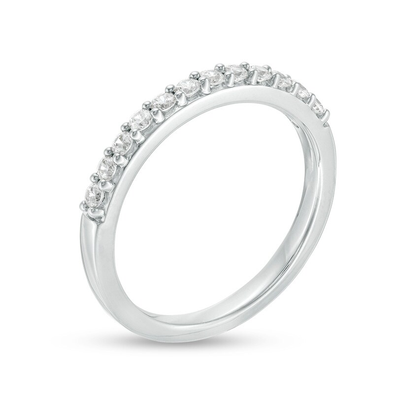 Main Image 2 of Previously Owned - 1/3 CT. T.W. Colorless Diamond Wedding Band in 18K White Gold