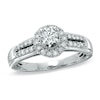 Thumbnail Image 1 of Previously Owned - 1/2 CT. T.W. Diamond Split-Shank Frame Engagement Ring in 14K White Gold