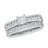 Thumbnail Image 1 of Previously Owned - 1-1/4 CT. T.W. Square-Cut Diamond Bridal Set in 14K White Gold